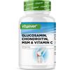vit4ever Glucosamina Condroitina MSM - 300 Compresse - Formula 4 in 1