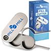 Pill Mill Taglia Pastiglie di Pill Mill - Lame Metalliche Che Non Si Smussano Mai - La Presa Della Maniglia Aiuta A Tagliare Facilmente Pastiglie Grandi E Piccole - Taglia Pillole Leggero E Resistente