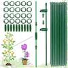 FENGJIAHUI (90PCS) Tutori per Piante, Bastoncini per Orchidee, 20 Pezzi Supporto per Piante Stabilizzare, Viene Fornito con 20 Moschettoni con 10 Tubi di Srolunga, Sostegno per Piante, Tutori Piante