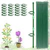 FENGJIAHUI (80PCS) Bastoncini per Orchidee, 20 Pezzi Supporto per Piante Stabilizzare, Viene Fornito con 20 Moschettoni con 40 cappucci protettivi, Sostegno per Piante, Tutori per Piante, Supporti Orchidee