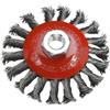 Silverline 633510, Spazzola a disco con filo annodato, 100 mm