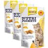 GimCat Nutri Pockets Formaggio - Snack croccante per gatti con ripieno cremoso e ingredienti funzionali - 1 sacchetto (1 x 60 g) (Confezione da 3)