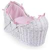 Clair de Lune dimple bianco vimini Noah pod - rosa