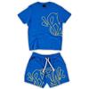 Generico Unisex Synaworld T-shirt Corta Estiva Con Lettera Stampa Grafica,Cotton Maglietta E Pantaloncini,mezze Maniche,Short Sleeves,Casual Sweatsuit Set Tuta Sportiva Uomo Shorts(8,M)