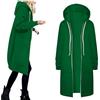 DaPongZhi Felpa con Cappuccio da Donna con Zip - Felpe da Donna Oversize con Coulisse Felpe Casual Aperto Davanti Morbido Cappotto Elastico Alla Moda Vestiti Alla Moda Cardigan Donna in Cotone (01-Green, L)