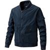 DaPongZhi Giacca Leggera da Uomo Giacche Estive Casual Maniche Lunghe Giacca Sportiva Giubbotto Primaverile da Uomo,Trench Uomo Primaverile,Soprabito Uomo Primaverile (Blu, XL)