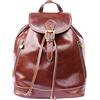 Superflybags Zaino In Vera Pelle Pregiata modello CATANIA XL Con Fibbia 26x33x15 cm Made In Italy