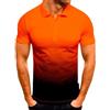 Generic Pantaloncini da uomo manica t-shirt sociale maschile polo polo colletto t-shirt polo per uomo taglie forti, Giallo, L