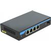 DELOCK SWITCH DeLOCK Giga Ethernet 4P PoE+1SFP