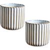 Hengrongshen 2 tazze in gres porcellanato, senza manico, 180 ml, in ceramica, senza manico, per tè, caffè (pancia di pesce bianco)