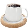 MQUPIN UniM Scalda Bevande, USB Scalda Tazza Scaldatazze con Base Antiscivolo, Sottobicchiere Riscaldato Scalda Tè usb per Caffè Tè Latte, Tazza Riscaldata per l'ufficio a Casa (Grano di legno giallo)