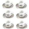 Villa Altachiara, Tazzine Da Caffè, Bicchierini, Set Da 6, Tazzine 80 Ml + Piattini, In Porcellana, Tazzina Particolare E Moderna, Colorate, Adatte A Microonde E Lavastoviglie. Linea: Sandy