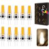 BVCL G4 lampadine LED, 3W G4 lampadine a LED, Bianco caldo 3000K 270LM, sostituzione per 30w alogena, AC/DC 12V-24V, senza sfarfallio dimmerabile, 10pcs