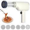 Kamanan Macchina per Pasta Elettrica,40W Ricaricabile Macchina per la Pasta Fresca,1500mAh Macchina per la Pasta Elettrica Portatile,Efficiente Macchina per Tagliatelle di Piccole Dimensioni (bianco)