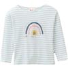 People Wear Organic Maglietta lunga in cotone bio Arcobaleno -col. bianco a righe