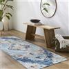 Livabliss Palma Vintage - Tappeto per soggiorno, sala da pranzo, camera da letto, cucina - Boho Chic, design tradizionale orientale multicolore, pelo corto colorato 80x220 cm - Blu e senape
