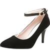 Asterisco Décolleté a Spillo da Donna con Cinturino alla Caviglia Tacco Alto Scarpe Appuntito Fibbia Eleganti Scarpe da Sera, L14479Xl Nero Numero 32 EU/31Cn