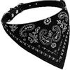WOO LANDO Collare per gatti con Panno Bandana, 6 Varianti di Colore, Taglia S - 26 cm di Circonferenza (NERO)