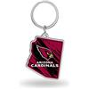 Rico Industries Portachiavi dell'NFL con la forma dello Stato, NFL Rico Cardinals - Az - Arizona State Shaped Keychain, Colore della squadra, 2 x 3-inches