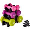 Tomotato Rastrelliera per Manubri, Supporto per Manubri a 3 Livelli, Supporto per Pesi, Allenamento per La Forza, per Allenamento in Palestra a Casa, 23 x 22,5 x 8,5 cm (Manubri Non Inclusi)