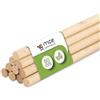 MCE-Commerce Bastoncini in legno di faggio naturale, diametro 8 mm, lunghezza 50 cm, 10 pezzi, per bricolage, modellismo, artigianato fai da te