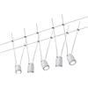 Paulmann 3980 Sistema cavo TunLED 5x4W Bnc/crom opa 230/12V plastica