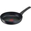 Tefal Padella Ultimate On G26004 | 24 cm | rivestimento antiaderente con rinforzo in particelle di titanio | punto termico | senza PFOA | alluminio | adatto a tutti i tipi di piani cottura, compresi i piani cottura a induzione | nero