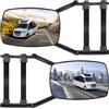 KAOLALI Specchi Supplementari Caravan Specchietti per Roulotte Universale | 2 Pezzi Specchio del Rimorchio, Specchietti Laterali Aggiuntivi, Specchio di Traino Regolabile, per Auto Motorhome