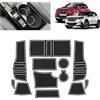 BSTW per Nuovo Peugeot 2008 E-2008 2020-2025 Tappetini Antiscivolo per Peugeot 2008 GT Line Premium Access Allure Tappetini in Gomma per Console Centrale, Porta Bicchieri, Scanalatura Porta (Bianco)