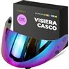 Everalo Visiera Compatibile con HJC Cs15 - Fg15 - Is16 - Tr1 - Fs11 - Ac12 - Cl15 - Cl16 - Clsp - Clst - Cl17 - Csr1 - Fs10 - Fs15 - Hj09 (Iridium Cromo)