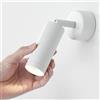Mengjay LED Lampade da Parete Interno 5W, Lampada Muro 350° Orientabile Applique da Parete Moderno in Alluminio,Lampada Faretti da Soffitto LED Lampada da Parete per Camera da Letto (Bianco)