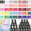 COSCELIA 40pz Smalto Semipermanente per Unghie 35 Colori Smalti Semipermanenti con 5pz Base Top Coat e gli per Nai Art DIY Design Unghie Regalo Kit