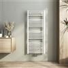 Heilmetz Termoarredo Bagno 1200x500mm, Scaldasalviette Bagno, scaldasalviette termoarredo, Scalda Asciugamani da Parete 1/2, Attacco Centrale, Interasse 50, Bianco