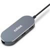Nilox NXDSUSBC02 Mini Docking Station Type-C - Hub USB 3.0 Alimentato, Multiporta, SDoppiatore USB, Presa Multipla per PC con HDMI 4K, RJ45 Gigabit LAN Ethernet