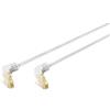 Digitus Cat 6A S-FTP - Cavo Patch ad Angolo retto Cu, LSZH, 26/7, Lunghezza 15 m, Colore: Grigio, 15 m - 1 Pezzi, Cat 6A - S/FTP - LSZH - 90°