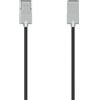 Hama Cavo HDMI™ ad alta velocità ultra slim, 4K, spina maschio - spina maschio, Ethernet, metallo, 2 m, garanzia 10 anni, nero e grigio