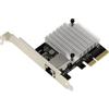 KALEA-INFORMATIQUE Scheda controller di rete PCIe 10 Gigabit ethernet 1 Port RJ45 10G con chipset AQUANTIA AQC107S-T1. Profilo basso e alto