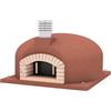 MAESTRO FERRETERO MOVELAR OLYMPUS MONS - Forno a legna per esterni (Bordeaux 170 x 170 x 90 cm) - Forno da giardino in cemento, cucina tradizionale legno, 3 coperchi in ceramica, isolato con sughero