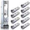 H!Fiber.com 10 Pack, 1000BASE-SX SFP Transceiver, SFP a LC, 1.25G Multimodale Modulo Compatibile con Cisco GLC-SX-MM/GLC-SX-MMD, MA-SFP-1GB-SX, Ubiquiti UniFi UF-MM-1G, Mikrotik S-85DLC05D...