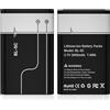 Quzmo Batteria BL-5C 2 pezzi 2000 mAh 3,7 V di ricambio ad alta capacità per Nokia 6230 6330 6263 6267 6270 6555 6600 6030 6670 6680 6681 6682 6820 1110 10 10 110 110 11110 01 11 10 1110i 1112 1600 2300