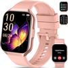 QCOQ Smartwatch Uomo Donna, 1.96 Orologio Fitness con Effettua/Risposta Chiamate, 110+ Sportive Smart Watch, Contapassi/Cronometro/Cardiofrequenzimetro, Impermeabil IP68 Smart Watch per Android/iOS, Rosa