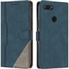 Radoo Cover per Xiaomi Mi 8 Lite, Custodia in PU Pelle Portafoglio Flip Chiusura Magnetica Antiurto Funzione Scomparti, con Slot Schede Supporto Pieghevole per Xiaomi Mi 8 Lite (Blu)