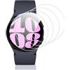 Vauki 4 Pezzi Vetro Temperato per Samsung Galaxy Watch 7/6/5/4/FE 40mm,Durezza 9H Pellicola Protettiva,Antigraffio Senza Bolle HD Chiaro Installazione Facile Sensibile al tocco Vetrino Protezione