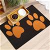 Hearda Tappetino Sotto Ciotola Cane Grande, Tappetini Sottociotola per Cane/Cani/Gatto Cibo Assorbente Asciugatura Rapida (Arancione F,20x30cm)