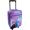CARTOON Trolley da viaggio in tessuto Frozen Disney per bambini valigia 52 x 33 x 17 cm con due ruote e manico allungabile