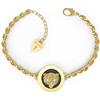 GUESS Bracciale da Donna della Collezione Daktari Bracciale Realizzato in Acciaio Placcato Color Oro con Tigre. La Chiusura È con Moschettone. Taglia S. La Referenza È Jubb01363Jwygbks.