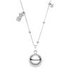 Dada Gioielli - Collana Chiama Angeli Gravidanza - Gioiello Sonoro per Mamme in Attesa - Piedino Bebè, Quadrifoglio, Cuore, Orsetto, Ciuccio, Zirconi. 110 cm Acciaio Anallergico (Orsetto)