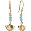 KOKO Orecchini Pendenti In Pietra Naturale Labradorite - Placcati Oro 18k, Fatti A Mano, Regalo In Scatola