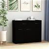 QJBSAVVA mobiletto cucina madia soggiorno mobiletti cucina Credenza Nera 88x30x70 cm in Truciolato Adatto per cucina, soggiorno