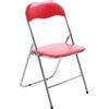 VIRSUS Sedia pieghevole colore ROSSO 346, misura aperta 44x48x78 cm, sedie salvaspazio, seduta in PVC Imbottita, piedi antiscivolo, per giardino, cucina, ufficio, campeggio (1)